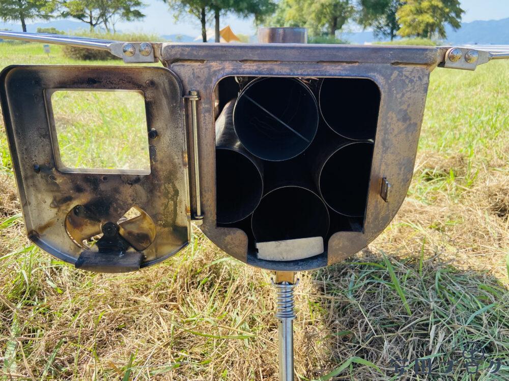 煙突が収納できる